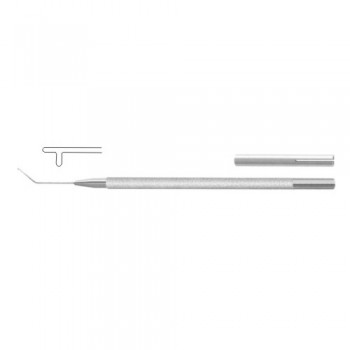 Fenzl Lens Manipulating Hook Angled Stainless Steel, 12 cm - 4 3/4" Tip Diameter 0.15 mm